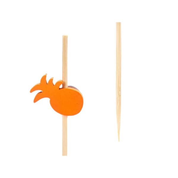 Set med grillspett för barbecue Kinvara 47527 Bambu 2,5 x 0,4 x 12,5 cm Grillspett Dekorerad (24 antal)