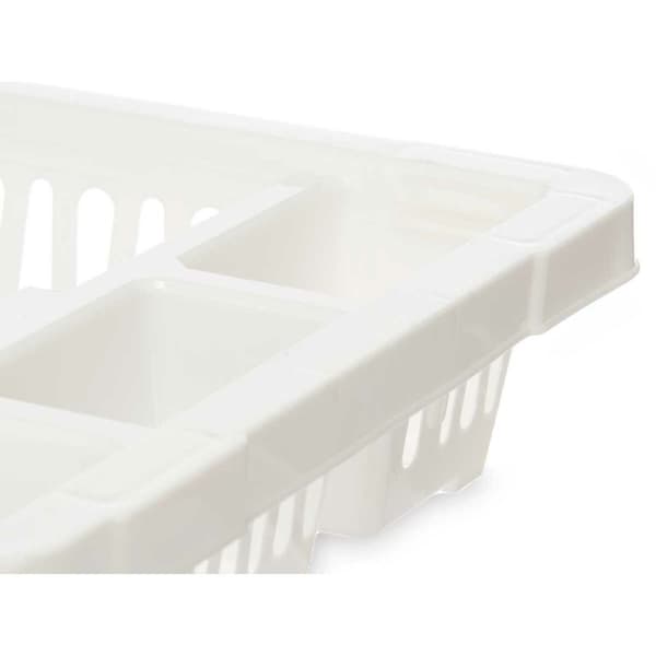Afdrypningssstativ til køkkenvask Kinvara 2601407-2 Hvid Plastik 42,5 x 7 x 29,5 cm (24 enheder)