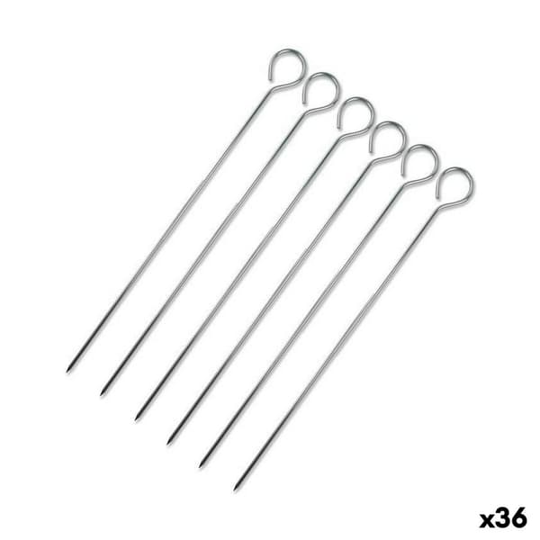 Sæt med grillspyd Wooow Metal 6 Dele 20 cm (36 Enheder)