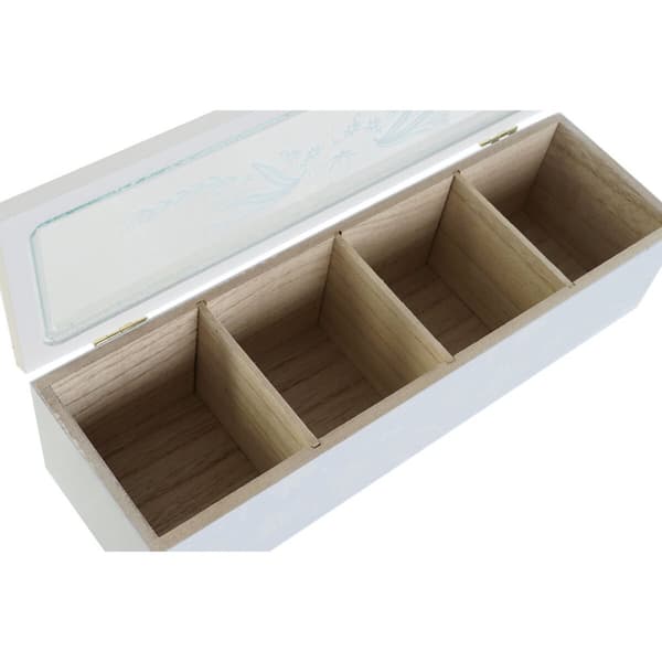 Haudukelaatikko DKD Home Decor Sininen Vihreä Liila Kristalli Puu MDF (3 osaa)