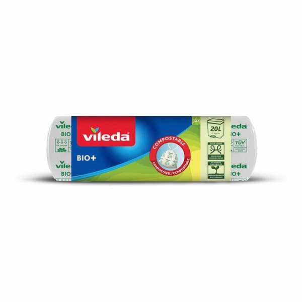 Affaldsposer Vileda Ecobag 163223 Biologisk nedbrydelig 20 L (15 enheder)