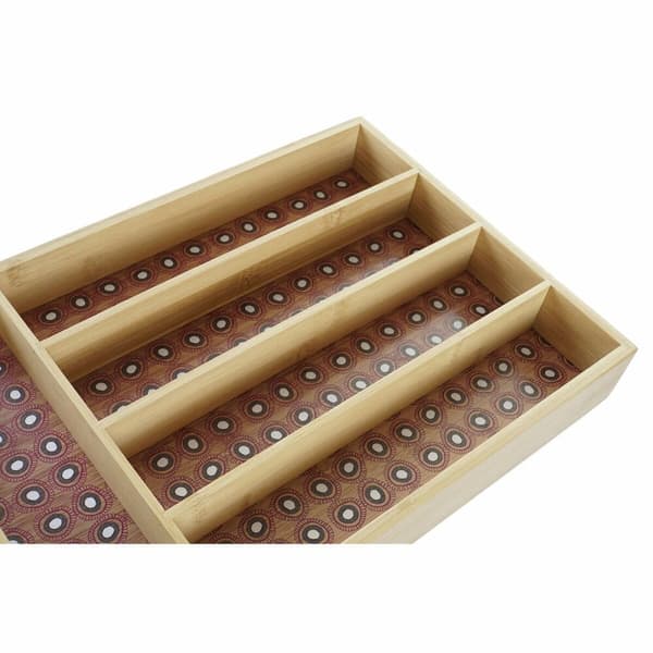 Bestikholder DKD Home Decor Bambus Kolonistil Afrikansk mand 25,5 x 35,5 x 5 cm (2 enheder)