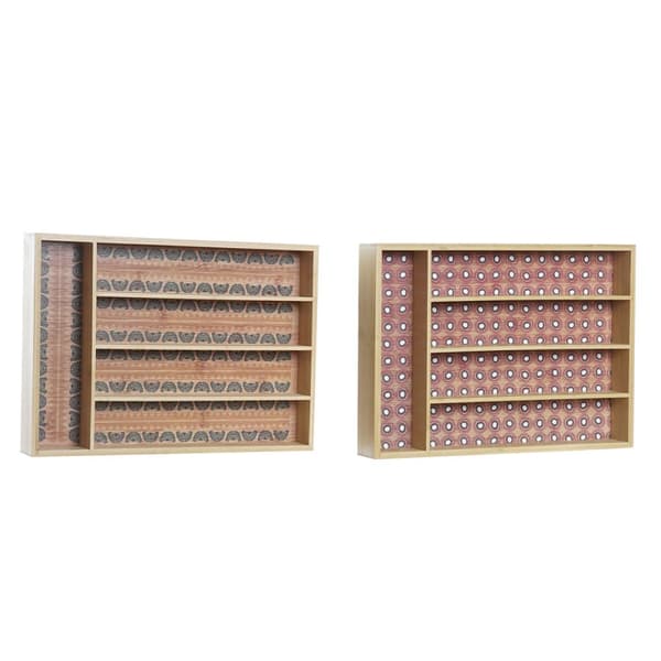 Bestikholder DKD Home Decor Bambus Kolonistil Afrikansk mand 25,5 x 35,5 x 5 cm (2 enheder)