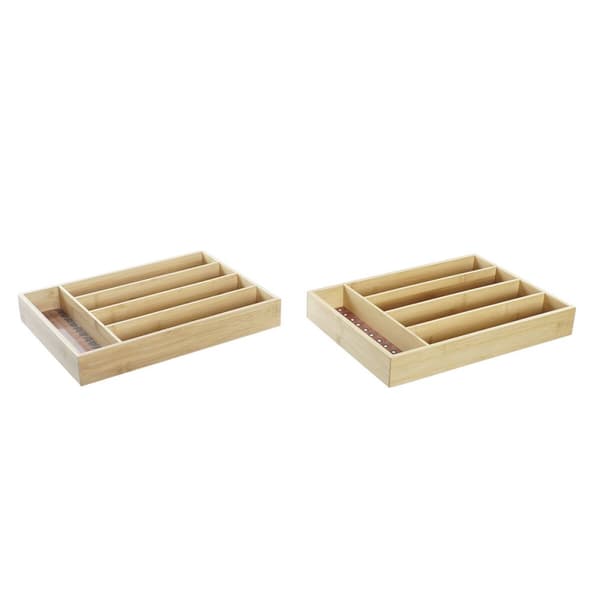 Bestikholder DKD Home Decor Bambus Kolonistil Afrikansk mand 25,5 x 35,5 x 5 cm (2 enheder)