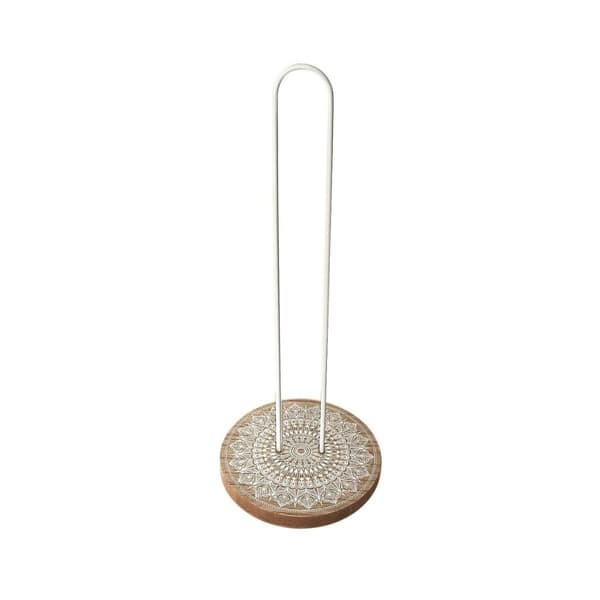 Hushållspappershållare Versa Mandala Metall Stål Trä MDF 13 x 31 x 13 cm