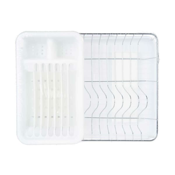 Diskställ Vit Metall Plast 43,5 x 11 x 33,5 cm (4 antal)
