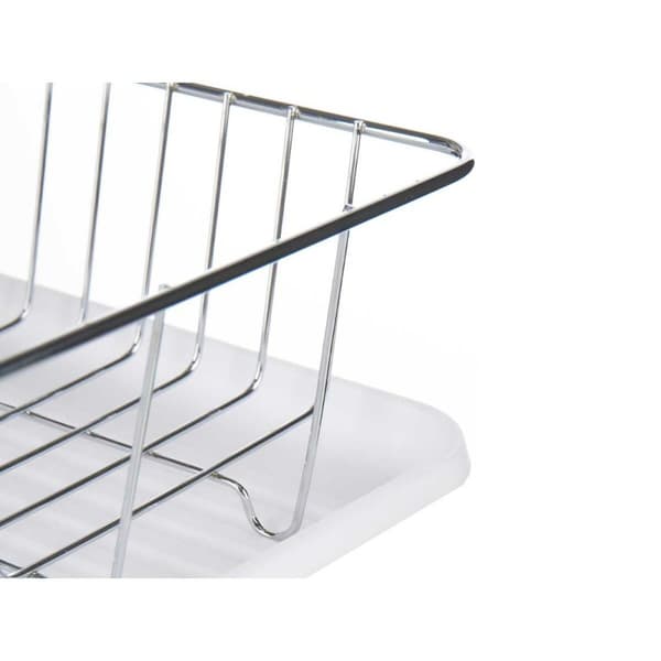Diskställ Vit Metall Plast 43,5 x 11 x 33,5 cm (4 antal)