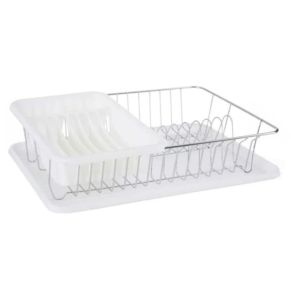 Diskställ Vit Metall Plast 43,5 x 11 x 33,5 cm (4 antal)