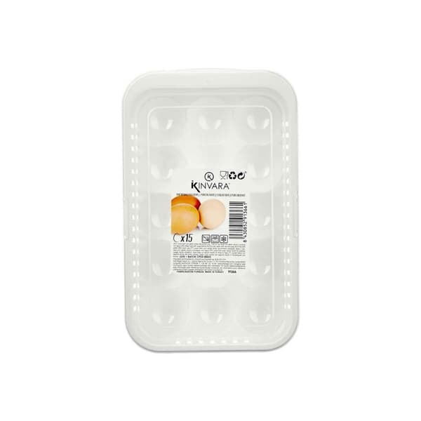 Äggkopp Kinvara 02 1067 Vit Transparent Plast 17,5 x 7 x 28,5 cm (12 antal)