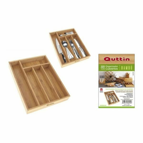 Besticks-sortering Quttin Bambu 34 x 26 x 4 cm (8 antal)
