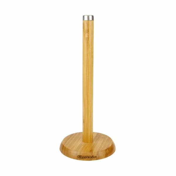 Hushållspappershållare Quttin Brun Bambu Silvrig 16 x 16 x 33,5 cm (12 antal)