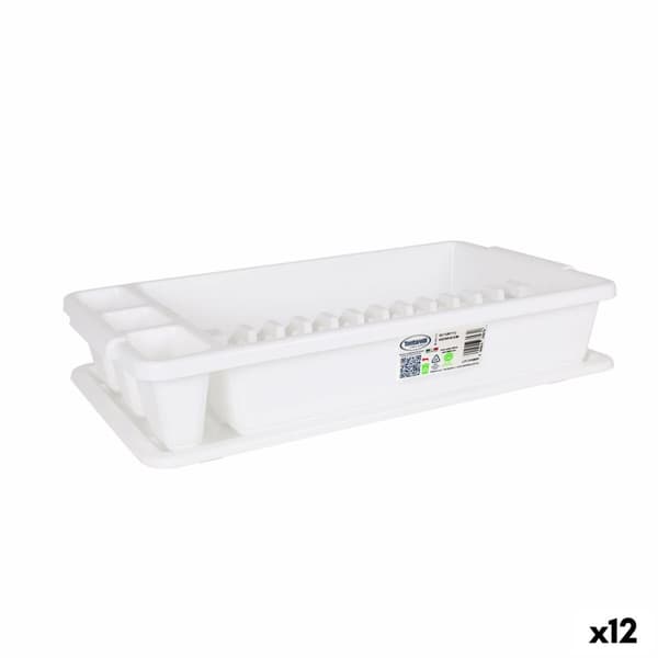 Diskställ Tontarelli Scola Plast Vit 45 x 26 x 8,5 cm (12 antal)