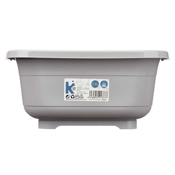 Tvättbalja Kinvara 03 1071 Grå Plast 11 L (12 antal)