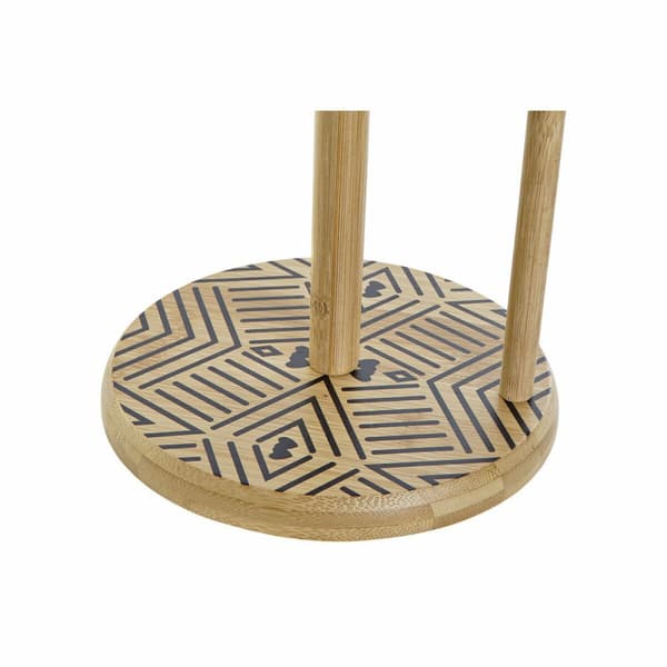 Køkkenrulleholder DKD Home Decor Sort Natur Bambus 16,5 x 16,5 x 35 cm
