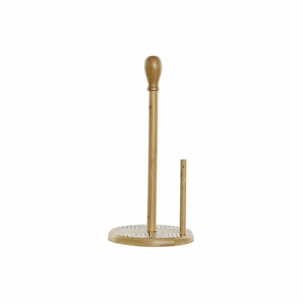 Køkkenrulleholder DKD Home Decor Sort Natur Bambus 16,5 x 16,5 x 35 cm