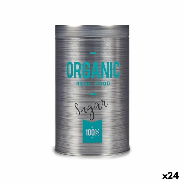 Sukkerskål Kinvara Organic Grå Dåse 10,4 x 18,2 x 10,4 cm Sukker (24 enheder)