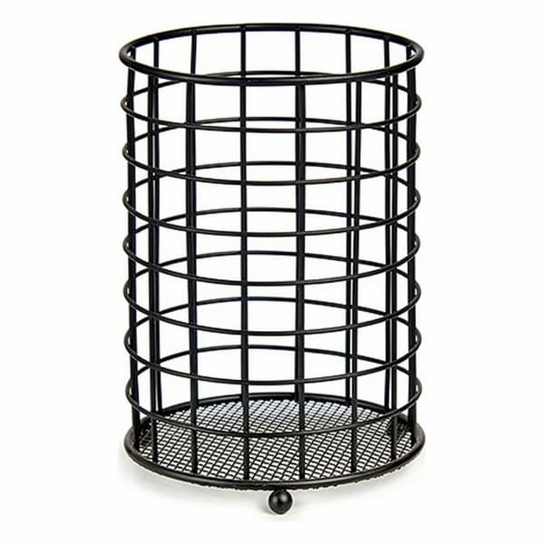 Bestikdræner Kinvara W6467-2 Sort Stål 12,8 x 17,5 x 12,8 cm (12 enheder)