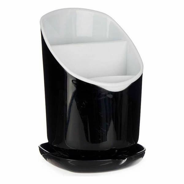 Bestikdræner Kinvara AP-9143 Hvid Sort Plastik 12 x 19 x 12,5 cm Aftendragt (12 enheder)