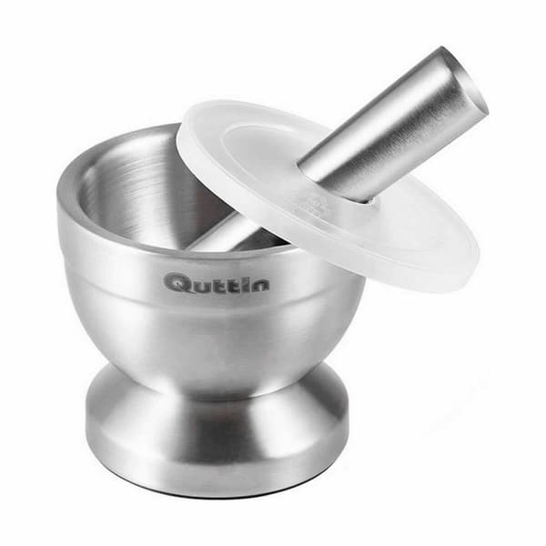 Køkkenmørtel Quttin Rustfrit stål Stål 9,8 x 8,2 cm Anti-Skrid (6 enheder)