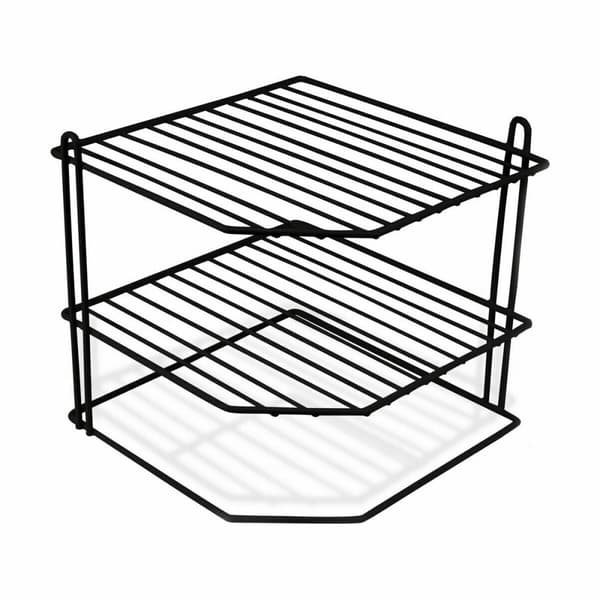 Tallerkenstativ Confortime Sort 22 x 22 x 22 cm 22 x 22 x 25 cm hjørneskab (8 enheder)