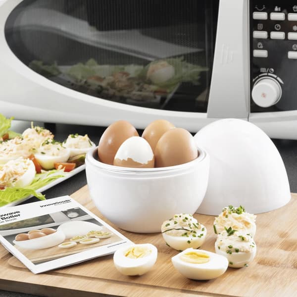 Eggkoker for Mikrobølgeovn med Oppskriftsbok Boilegg InnovaGoods