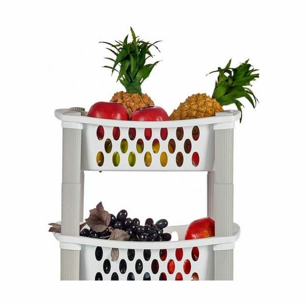 Vegetabilsk tralle Stefanplast Hvit Antrasitt Plast 40 x 29,5 x 68,5 cm (44 Unidades)