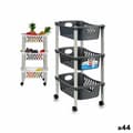 Miniatyrbilde 1 av 4: Vegetabilsk tralle Stefanplast Hvit Antrasitt Plast 40 x 29,5 x 68,5 cm (44 Unidades)