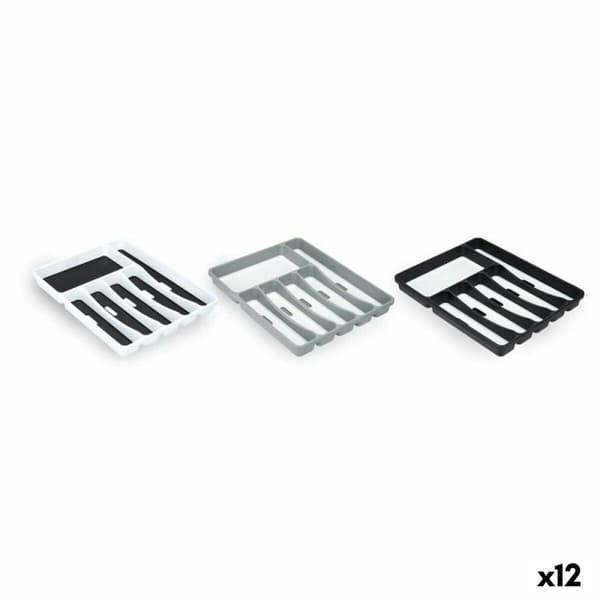 Bestikkorganisator polypropylen 32,5 x 4,5 x 40,5 cm (12 enheter)