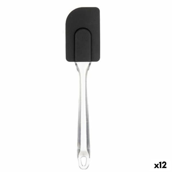 Kjøkkenspatel Kinvara KT11-5521B Svart Gjennomsiktig Silikon Plast 5 x 23,5 x 2 cm 5 x 24 x 2 cm (12 enheter)