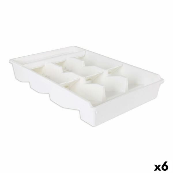 Bestikkorganisator Tontarelli Bella plus Hvit 43,6 x 28,7 x 7,13 cm (6 enheter)