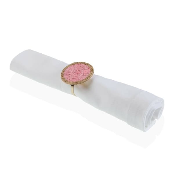 Serviettring Versa Rosa Metall Papir 5 x 4,5 x 5 cm