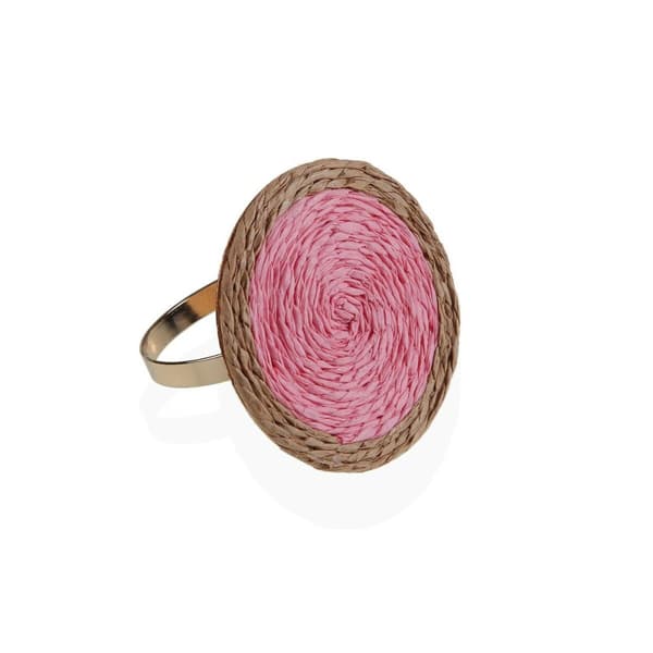 Serviettring Versa Rosa Metall Papir 5 x 4,5 x 5 cm