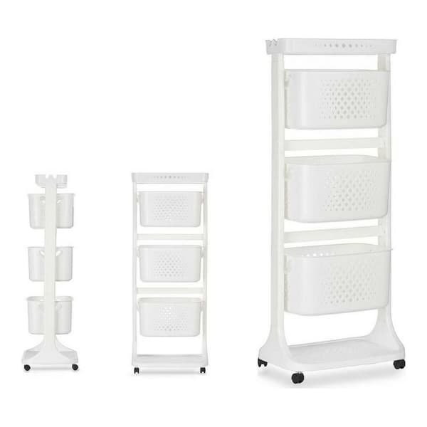 Kasviskärry Kinvara TP-749 Valkoinen polypropeeni Muovinen 33 x 112 x 41 cm