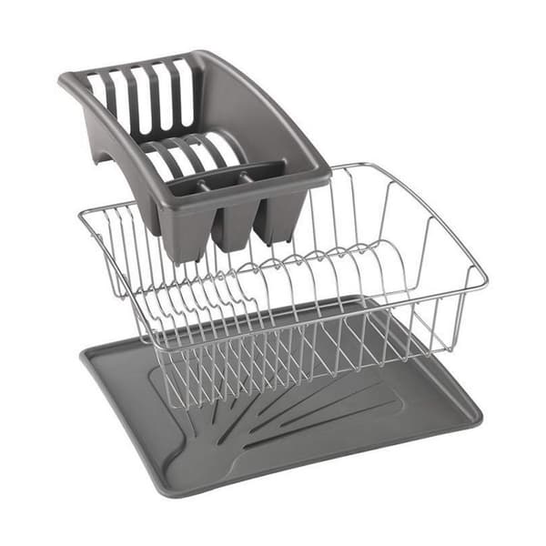 Kuivausteline tiskialtaaseen Metaltex Harmaa (35 x 30 x 11 cm)