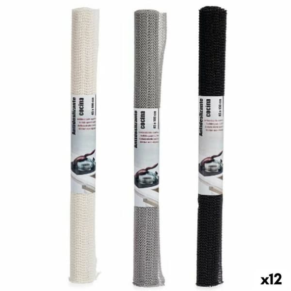 Luistamaton matto Kinvara SJ-A101-3 Valkoinen Musta Harmaa Kumi 45 x 0,1 x 100 cm (12 osaa)