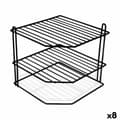 Pikkukuva 1 / 3: Lautasteline Confortime Musta 22 x 22 x 22 cm 22 x 22 x 25 cm Kulmakaappi (8 osaa)