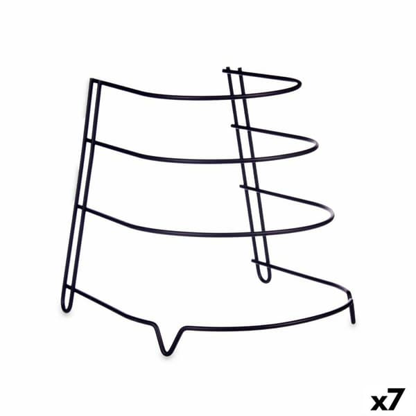 Stegepandeholder Kinvara W6140B-1PDQ Sort Jern 24 x 26,5 x 24 cm (7 enheder)