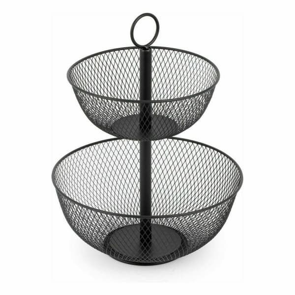 Fruktskål Confortime Double Metall 31 x 31 x 41 cm (4 antal)