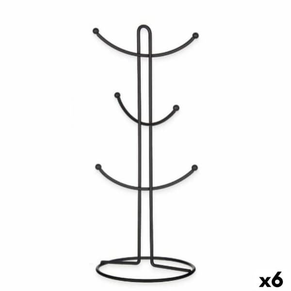 Mugghängare Kinvara CN-W3154-1P Svart Metall 16 x 39 x 16 cm (6 antal)