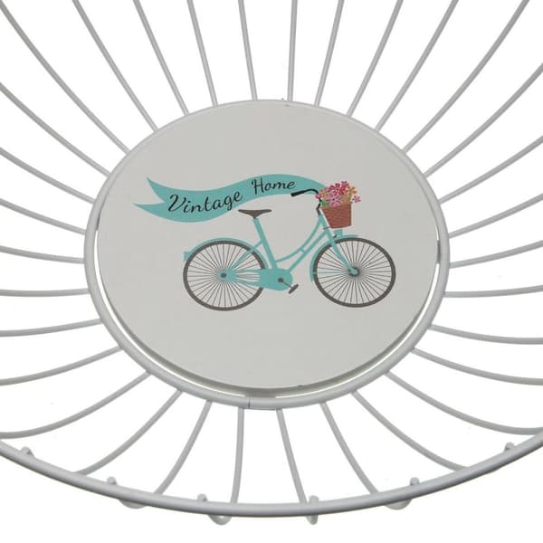 Fruktskål Versa Cykel Metall Stål Trä MDF 28 x 10 x 28 cm