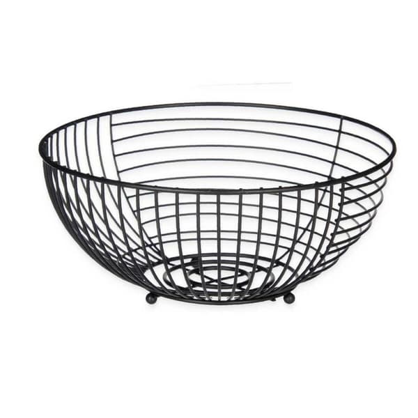 Fruktskål Kinvara W7728-1P Svart Metall 28 x 12 x 28 cm (6 antal)