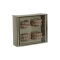 Pikkukuva 4 / 4: Lautasliinarengas DKD Home Decor Luonnollinen Juutti Mangopuu 6 x 3 x 6 cm 4 Kappaletta