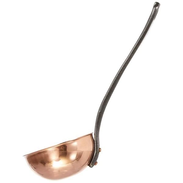 Massiv kopparskänk med gjutjärnshandtag - BAUMALU - Diameter 11 cm