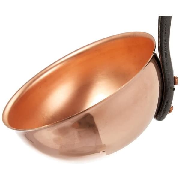 Massiv kopparskänk med gjutjärnshandtag - BAUMALU - Diameter 11 cm