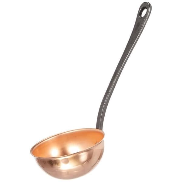 Massiv kopparskänk med gjutjärnshandtag - BAUMALU - Diameter 11 cm