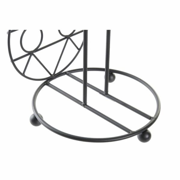 Hushållspappershållare DKD Home Decor Svart Metall 15,5 x 15,5 x 39,5 cm