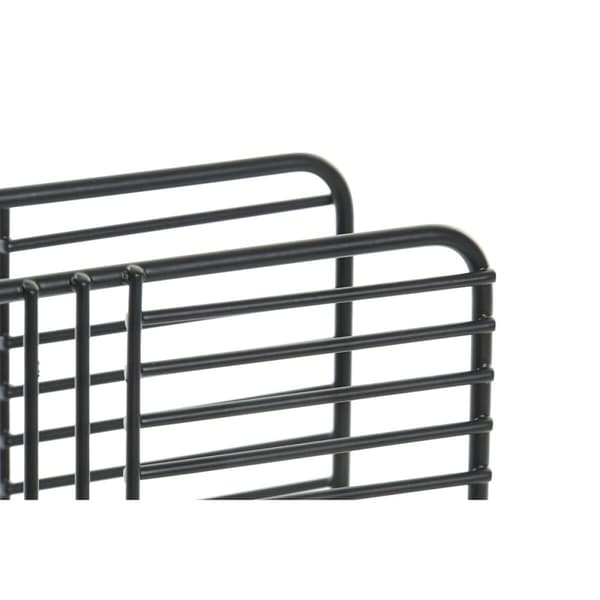 Servetthållare DKD Home Decor Galler Svart Metall 15,5 x 6,5 x 11,5 cm