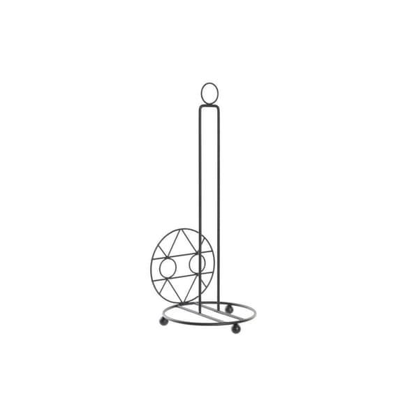 Køkkenrulleholder DKD Home Decor Sort Metal 15,5 x 15,5 x 39,5 cm