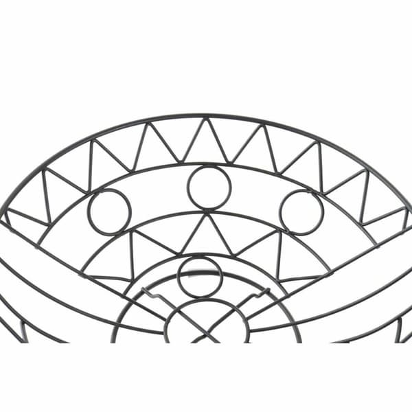 Fruktbolle DKD Home Decor Svart Metall Aluminium Geometrisk 28 x 28 x 10 cm