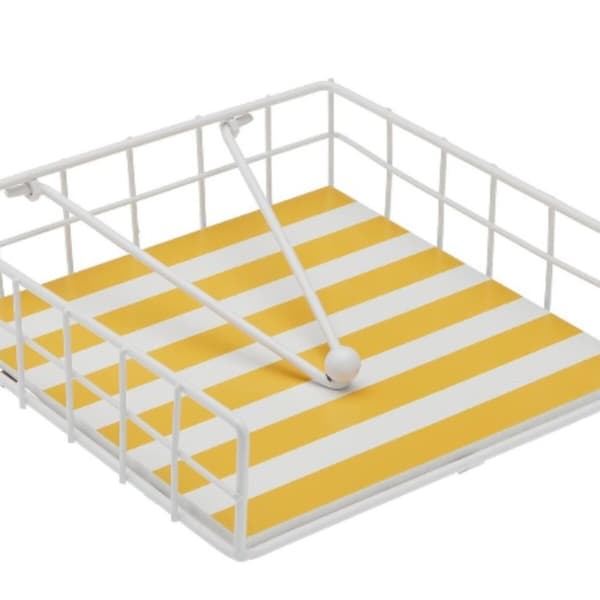 Servietholder Versa Gul Metal 35 x 0,03 x 25 cm Striber